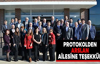 Protokolden Arslan ailesine teşekkür