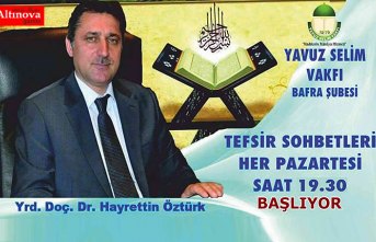 TEFSİR DERSLERİ BAŞLIYOR