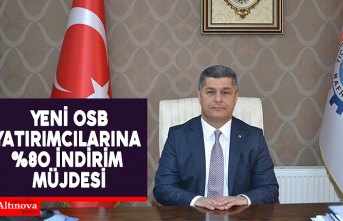 Yeni OSB Yatırımcılarına %80 İndirim Müjdesi
