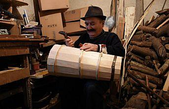 Ayran yapılan yayıklar Ali Rıza ustanın elinden