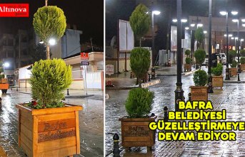 Bafra Belediyesi güzelleştirmeye devam ediyor