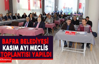 Bafra Belediyesi Kasım ayı meclis toplantısı yapıldı