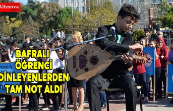 Bafralı öğrenci dinleyenlerden tam not aldı