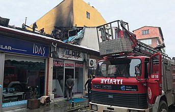 Bayburt'ta iş yeri yangını: 1 yaralı