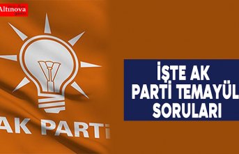 İşte Ak Parti Temayül Soruları