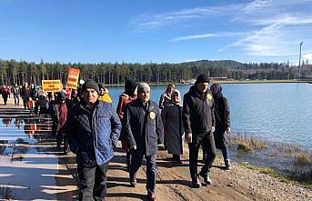 Kadına şiddete karşı yaylada yürüdüler