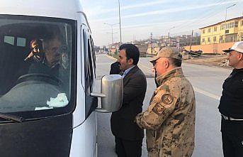 Kaymakam Koşal'dan denetim noktasına ziyaret