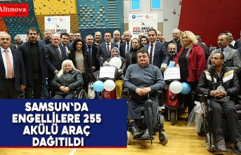 Samsun'da engellilere 255 akülü araç dağıtıldı