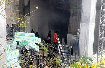 Zonguldak'ta hastane inşaatında yangın