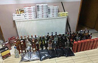 Zonguldak'ta kaçak içki ve sigara operasyonu