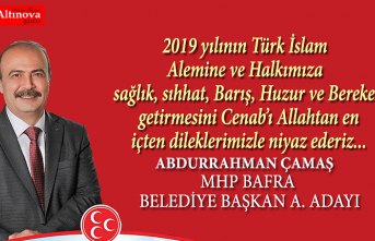 Abdurrahman Çamaş`tan yeni yıl kutlama mesajı