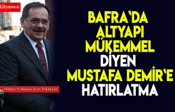 Altyapı mükemmel diyen Demir`e hatırlatma