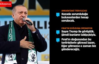 Cumhurbaşkanı Erdoğan: Suriye'deki operasyonlarımıza her an başlayabiliriz