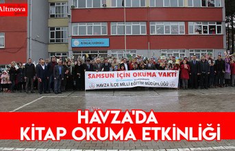 Havza'da kitap okuma etkinliği