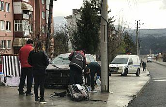 Karabük'te araç yangını