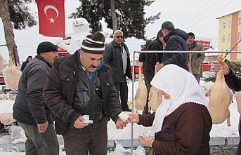 Kaz pazarında yılbaşı yoğunluğu