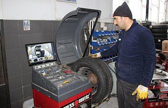 Lastikçilerde kış lastiği yoğunluğu