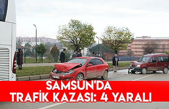 Samsun'da trafik kazası: 4 yaralı