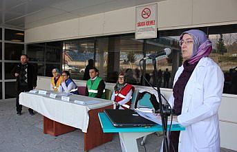 Suluova Devlet Hastanesinde yangın tatbikatı