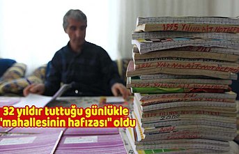 32 yıldır tuttuğu günlükle "mahallesinin hafızası" oldu