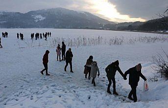 Abant'ta yarıyıl tatili yoğunluğu