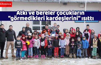Atkı ve bereler çocukların "görmedikleri kardeşlerini" ısıttı