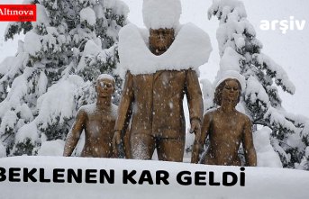 Bafra`da yılın ilk kar yağışı başladı