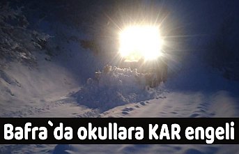 Bafra`da okullara kar engeli