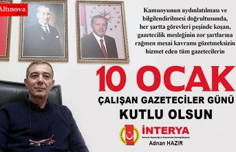 Başkan Hazır`dan kutlama mesajı