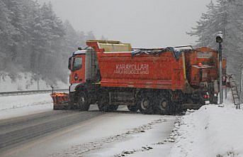 Bolu'da Dağı'nda kar yağışı