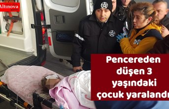 Pencereden düşen 3 yaşındaki çocuk yaralandı 