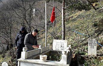 Şehit meslektaşlarının mezarlarının bakımını yaptılar