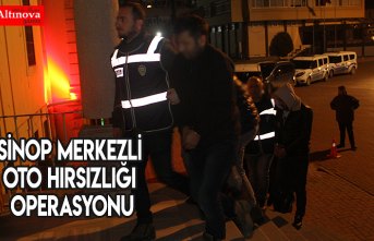 Sinop merkezli oto hırsızlığı operasyonu