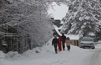 Abant'ta yarıyıl tatili yoğunluğu