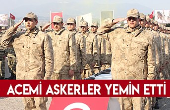 Acemi askerler yemin etti