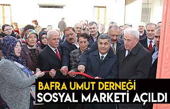Bafra`nın sosyal marketi açıldı