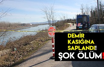 Demir kasığına saplandı