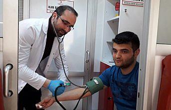 Doğankent'te kan bağışı kampanyası düzenlendi