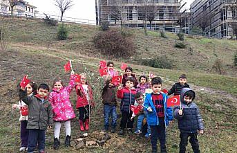 Karabük'te şehitler için fidan dikildi