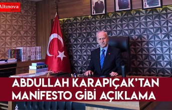 Karapıçak’tan Manifesto Gibi Açıklama