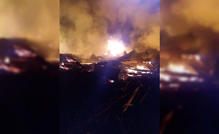 Kastamonu'da ev ve ahır yangını