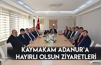 Kaymakam Adanur`a hayırlı olsun ziyaretleri