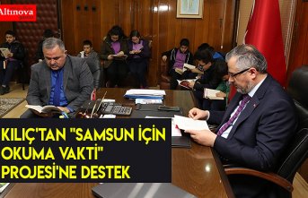 Kılıç'tan "Samsun İçin Okuma Vakti" Projesi'ne destek 