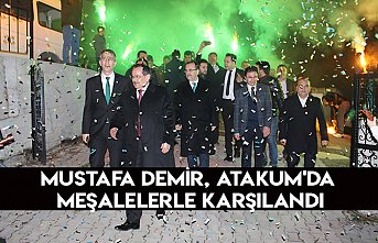 Mustafa Demir, Atakum'da meşalelerle karşılandı