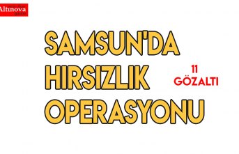 Samsun'da hırsızlık operasyonu