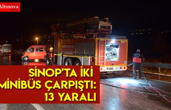 Sinop'ta iki minibüs çarpıştı: 13 yaralı