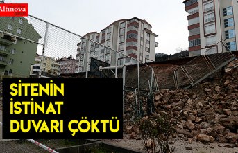 Sitenin istinat duvarı çöktü