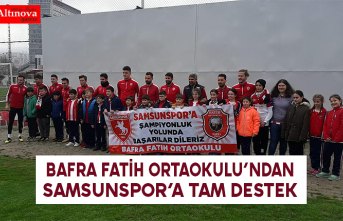 BAFRA FATİH ORTAOKULU’NDAN SAMSUNSPOR’ A DESTEK