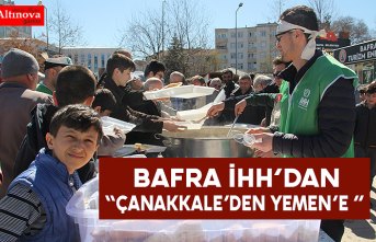 BAFRA  İHH  DERNEĞİ’NDEN  ÇANAKKALE’DEN YEMEN’E