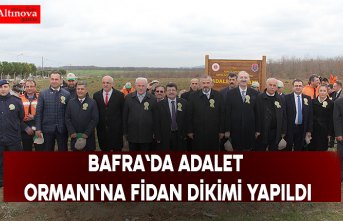 BAFRA`DA ADALET ORMANI`NA FİDAN DİKİMİ YAPILDI